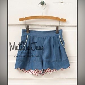 Matilda Jane By The Boardwalk Size 6 Girls Chambray Shorts